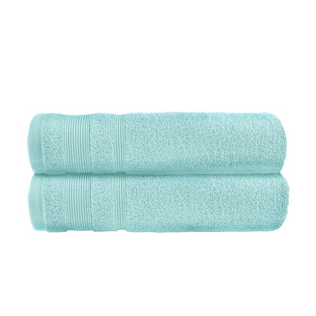 Luxury Zero Twist Egyptian Cotton Bath Towels 70 x 120cm - Pack of 2 Blue Duckegg Bath towel