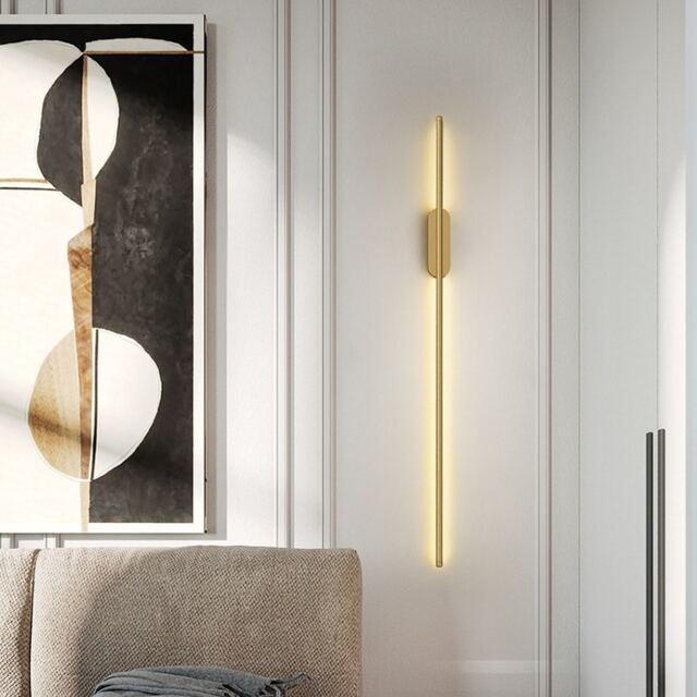 Living and Home Modern Gold Aluminum Linear LED Wall Lighting Fixture with Warm Light , 100cm