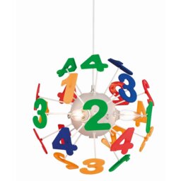 Numbers 4 Light Children Ceiling Pendant Multicolour, E14