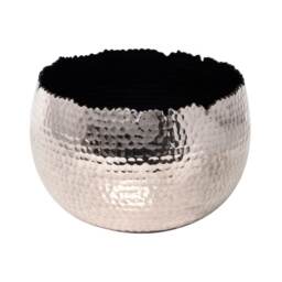 Hammered Bowl Planter - Iron - L19 x W19 x H14 cm - Nickel Brown