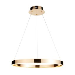 Gen Integrated LED Pendant Ceiling Light French Gold Finish, Frosted Acrylic, 1x Integrated LED