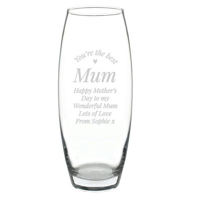 Personalised You Are The Best Bullet Vase Clear