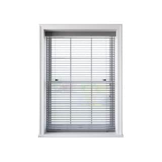 90cm Light Grey Faux Wood Venetian Blind With Strings 160cm Drop Grey Grey