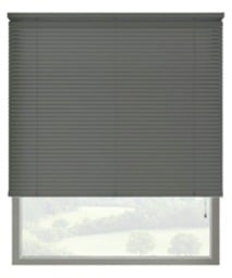 120cm Slate Grey 25mm Slat PVC Venetian Blind (152cm Drop) Grey Grey