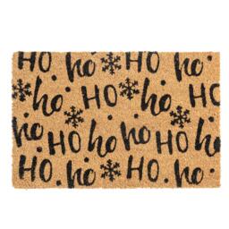 Nicola Spring Coir Door Mat - 60 x 40cm - Ho Ho Ho - Indoor Outdoor Floor Mat Dirt Trapper Rug Non Slip Backing Doormat