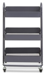 Interiors by Premier Three Tier Grey Trolley, Swift Mobility Of Drinks Trolley, Lightweight And Compact Storage Garden Trolley Grey