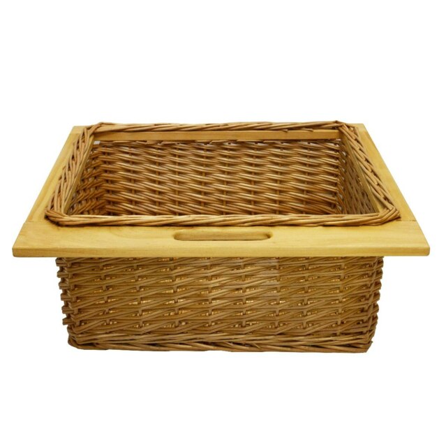 Pull Out Wicker Kitchen Baskets 600mm Brown