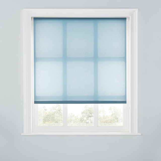 A.Unique Home Premium Trimmable Daylight Roller Window Blind - Light Filtering Fabric - 5FT - BLUE STONE - 150CM (W) x 170CM (L)