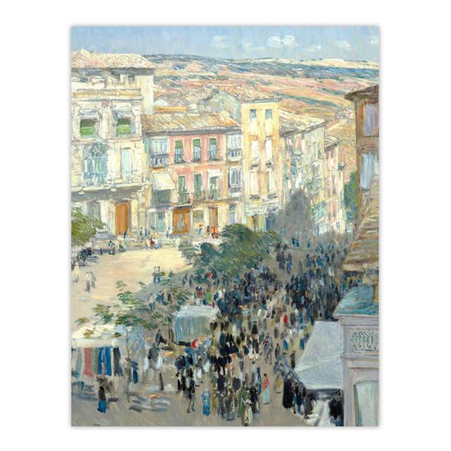 "View of a Southern French City Hassam Huge Wall Art Poster Print 24X32"""