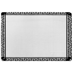 Greek Key Border Frame (Rug) White S