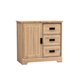COSTWAY Farmhouse Sideboard Buffet Cabinet Kitchen Storage Cabinet Oak