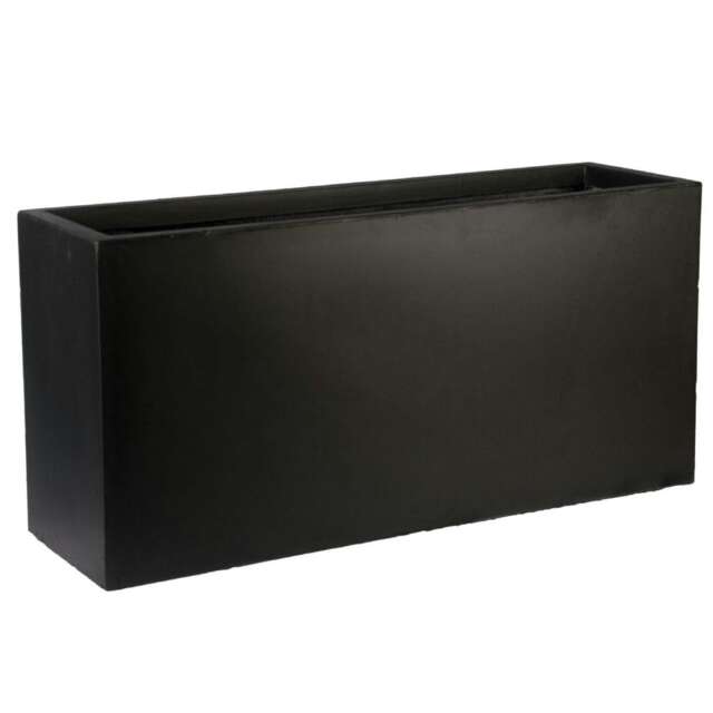 Black Light Concrete Trough Garden Planter H41 L85 W26 cm, 91 ltrs Cap.