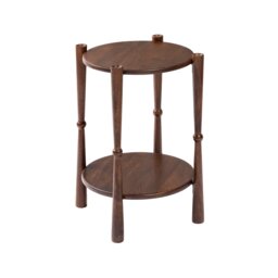 MH London Olive 2 Tier Side Table Solid Mango Wood End Table