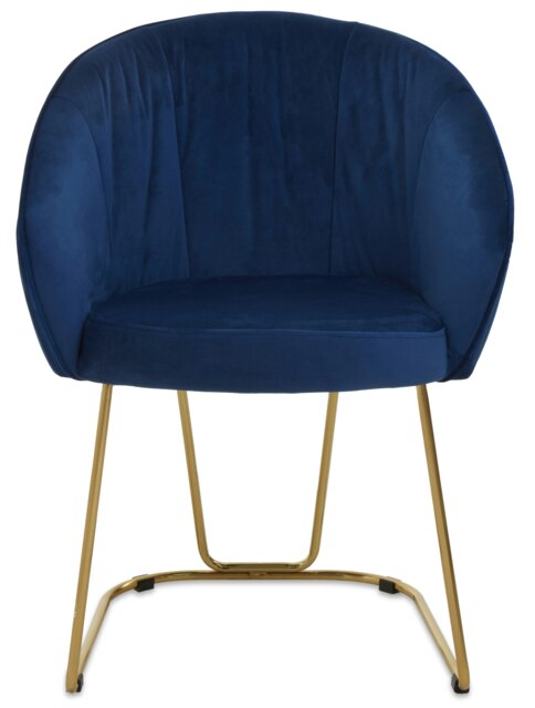 Interiors By Premier Elegant Midnight Velvet Dining Chair, Comfortable Chair For Dining Table, Modern Design Outdoor Dining Chair