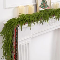 6ft Christmas Norfolk Pine Garland Artificial Green Decoration Mantle Stairs