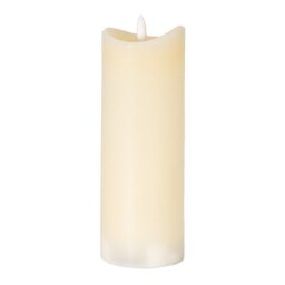 Luxe Collection Natural Glow 2.75x8 Melted LED Candle - Plastic - L7 x W7 x H20 cm - Cream