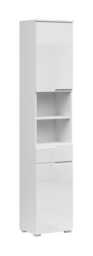 Tall Bathroom Storage Cabinet Slim Free Standing Drawer Tall Boy Unit White Gloss Spice Tallboy