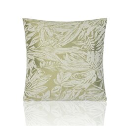 Botanic Floral Soft Chenille 45cm x 45cm Green Cushion Set of 4 Green White 45cm x 45cm x 10cm 4