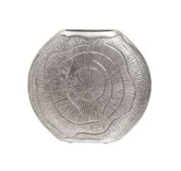 Silva Small Oak Effect Silver Finish Vase Silver Silver