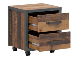 Mobile Pedestal Bedside Cabinet Drawer Unit Office Bedroom Storage Grey Oak Rustic Oak Pine Effect Weston