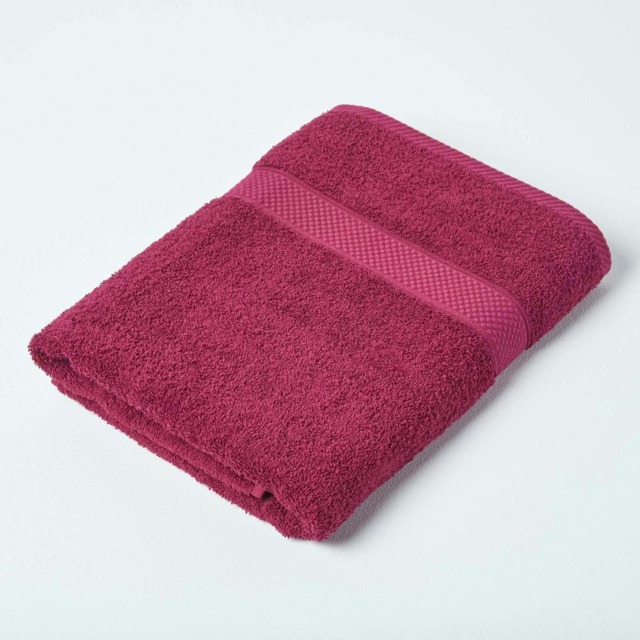 Homescapes Turkish Cotton Bath Towel - Burgundy Red Bath towel