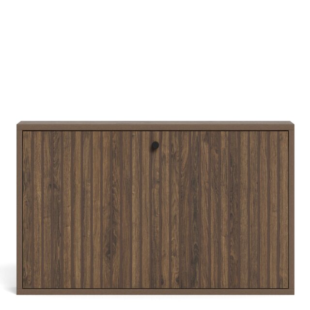 Albany Shoe Cabinet in Smoked Oak with Lamella Front