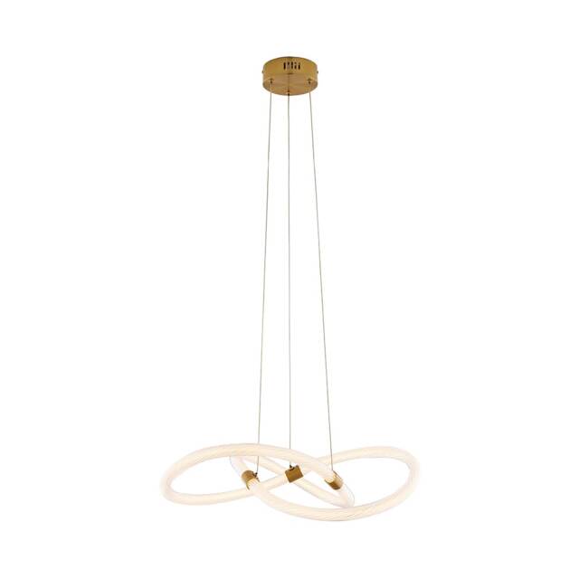 Pagazzi Virello Satin Brass Twist LED Pendant