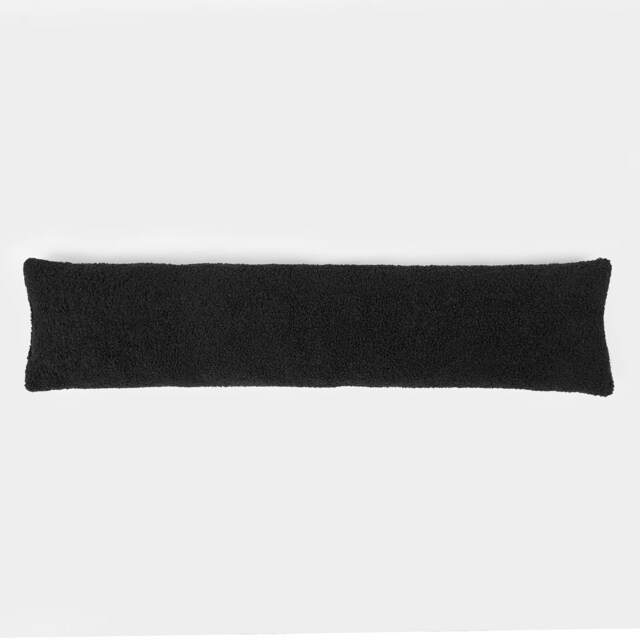 OHS Boucle Window Weather Seal Draft Draught Excluder Door Stopper, 90cm - Black