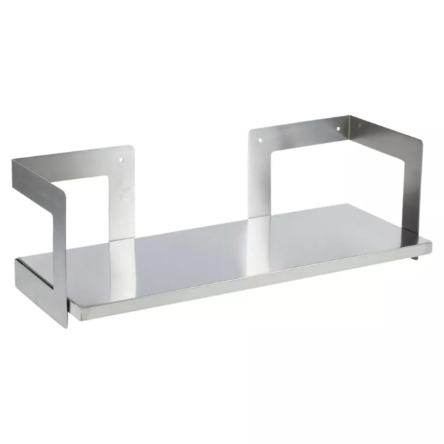 Stainless Steel Wall Shelf with Double Metal Brackets - 60x23.5cm Grey 1