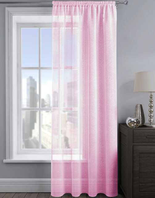 Velosso Alessandria Sparkle Slot Top Voile Panel - 137cm x 137cm Pink Pink