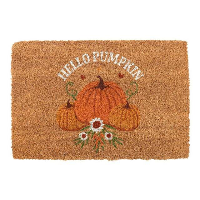Something Different Autumn Days Hello Pumpkin Door Mat - Natural - One Size