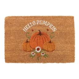Something Different Autumn Days Hello Pumpkin Door Mat - Natural - One Size