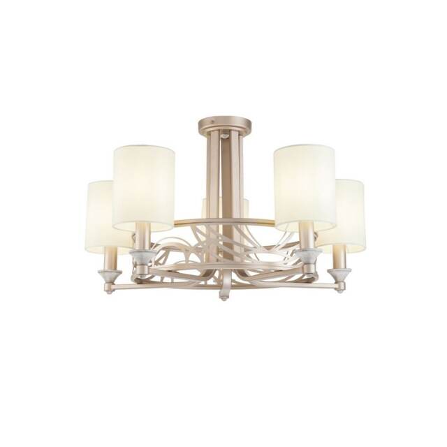 Vittoria Chandelier Cream with Gold, 5 Light, E14