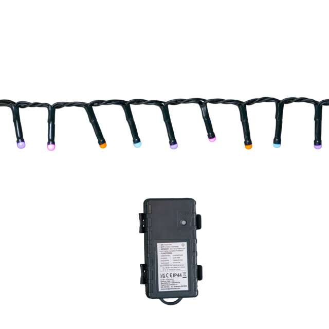 9m 360 LED Battery Operated Christmas BerryBrights String Lights in Rainbow
