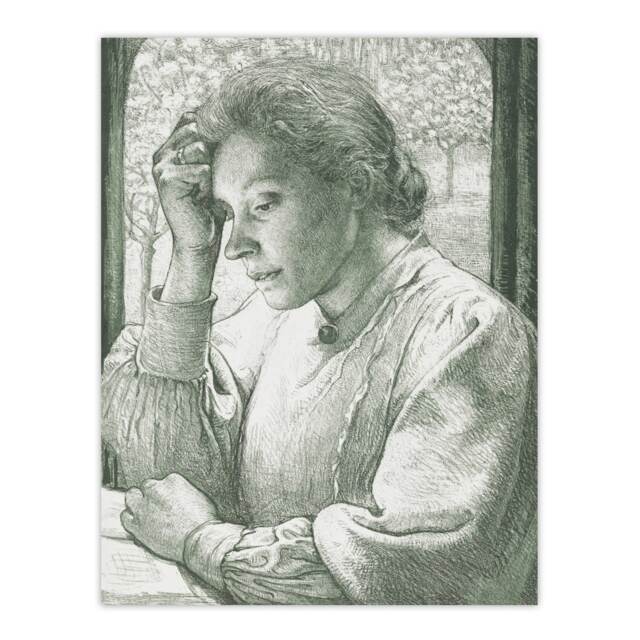 "Pencil Portrait of Henriette Holst Huge Wall Art Poster Print 24X32"""