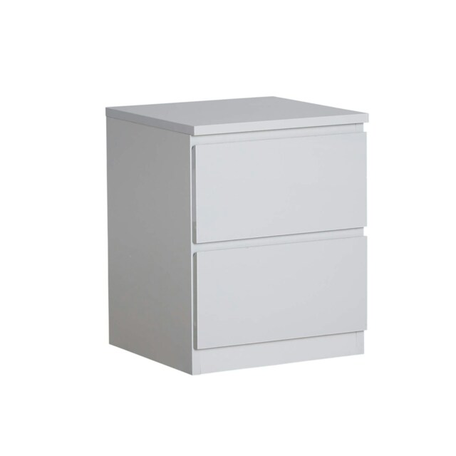Grey 2 Drawer Bedside Cabinet Nightstand Modern Storage Unit Furniture Bedroom