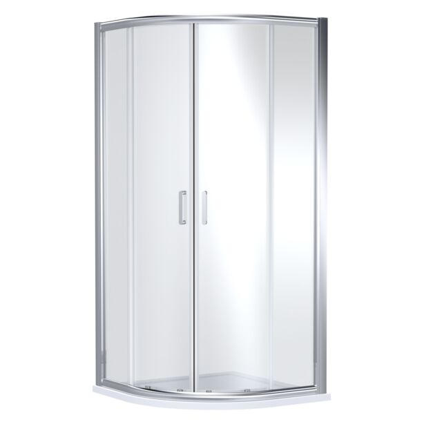 Balterley Contemporary Glass Quadrant Shower Enclosure Silver Chrome 1