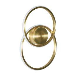BHS Pei LED Rings Wall Light, Brass