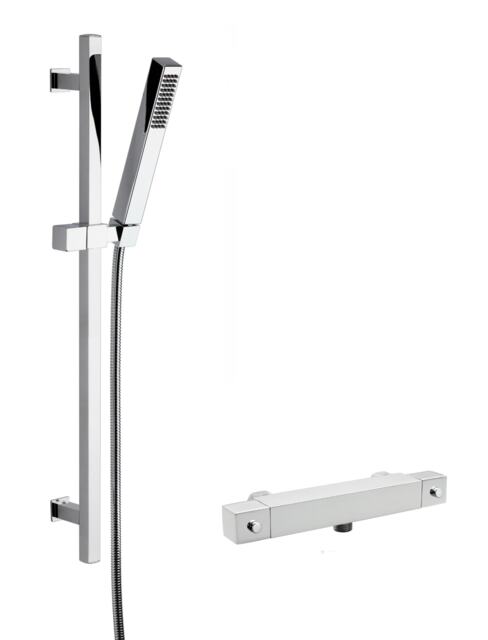 Balterley Square Bar Valve & Slide Rail Shower Kit - Balterley
