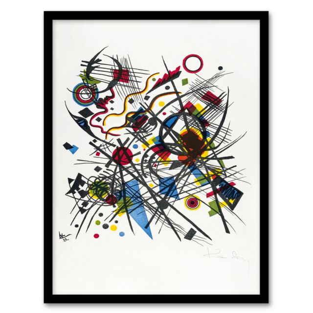 Kandinsky Framed Wall Art Lithograph for the Fourth Bauhaus Portfolio Home Décor