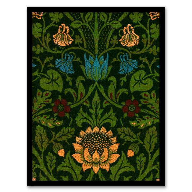William Morris Framed Wall Art Print Violet Columbine Flower Detail Home Décor