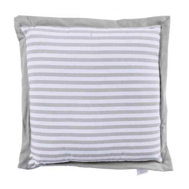 Homescapes Grey and White Striped Seat Pad Grey 40 x 40 cm 1