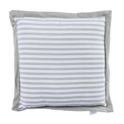 Homescapes Grey and White Striped Seat Pad Grey 40 x 40 cm 1