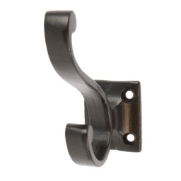 Hammer & Tongs Square Back Hat & Coat Hook - W35mm x H80mm - Black