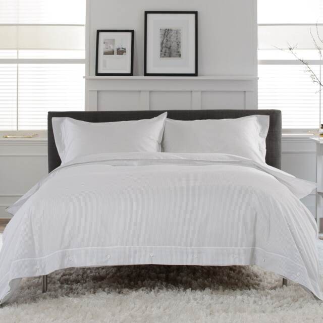 Southport 100% Cotton Duvet Cover Set with Cuffed Finish – Soft, Breathable, Premium Quality Bedding Grey Grey Single