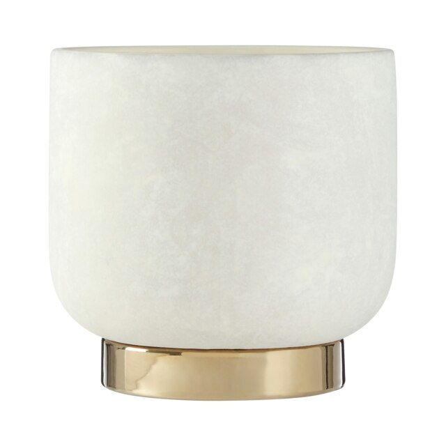 Callie Large Ceramic Planter. White White