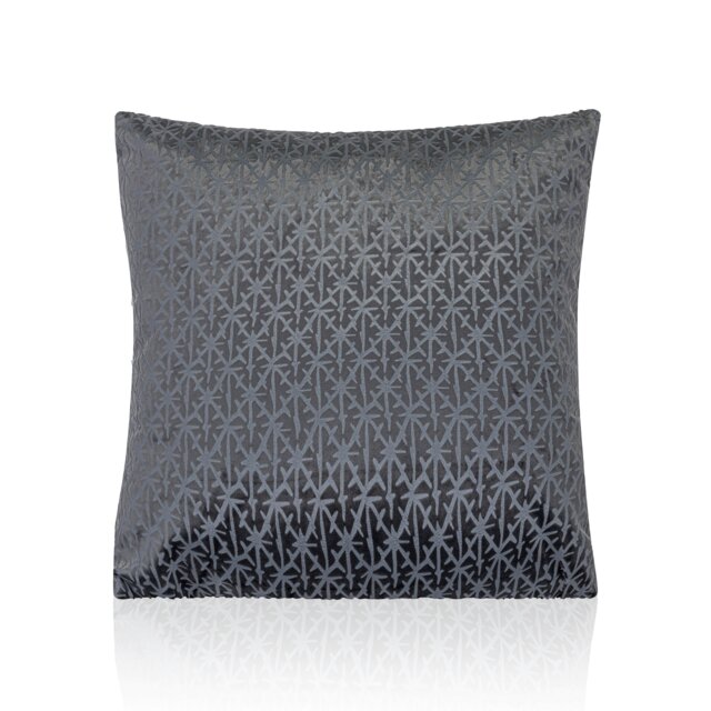 Textured Velvet 45cm x 45cm Charcoal Cushion Set of 4 Grey 45cm x 45cm x 10cm 4