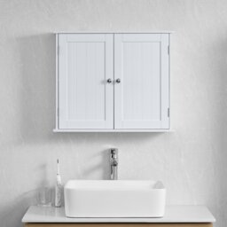 Bath Vida Priano 2 Door Wall Mounted Bathroom Cabinet, White