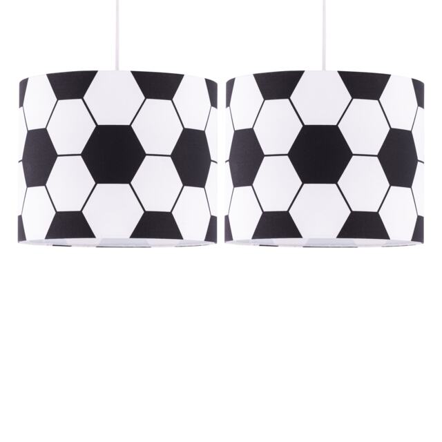 Set of 2 Footie - Black and White Football Pendant Shades Black Black & white football design cotton print 2