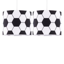Set of 2 Footie - Black and White Football Pendant Shades Black Black & white football design cotton print 2